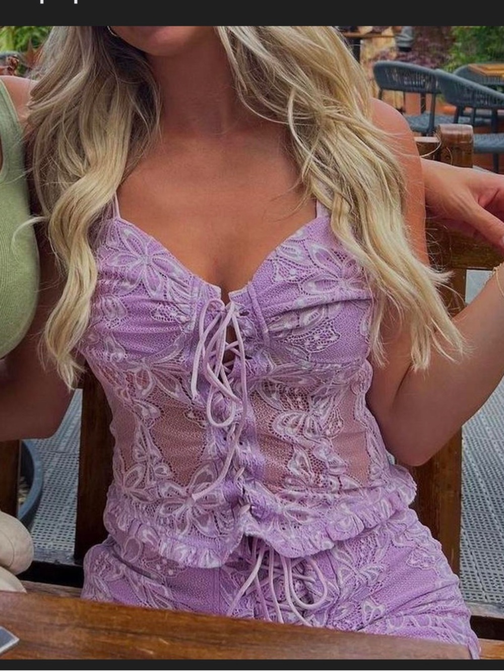 Bailey rose lace skirt set